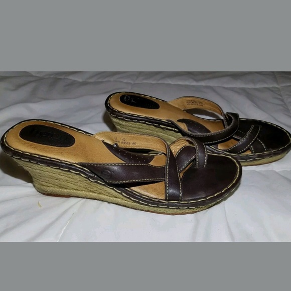 Born Brown Leather Sandals - Picture 1 of 7
